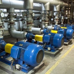Blue industrial pump